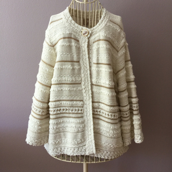 ⚡️JM COLLECTION Knit Jacket 📍FIRM📍 - Picture 3 of 11